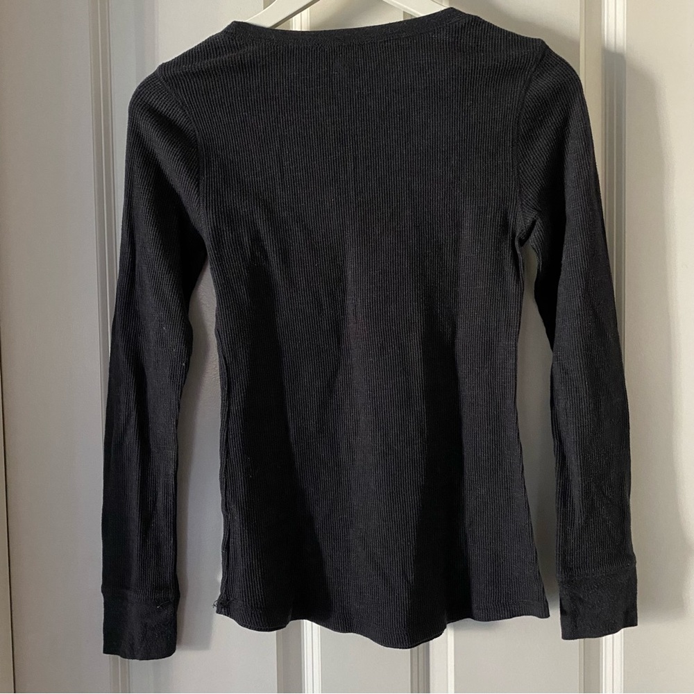🌸3/$30🌸 Old Navy Women’s Grey Scoop Neck Long Sleeve Top - Picture 3 of 4